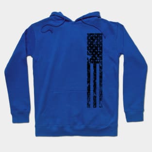 Distressed American Flag - Side Hoodie